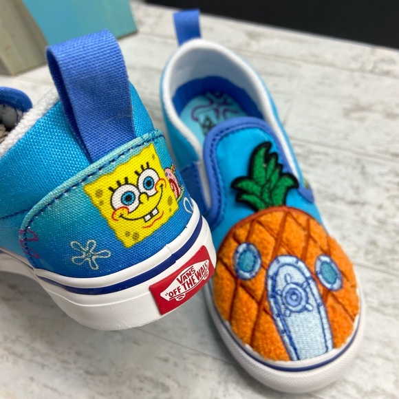 Vans SpongeBob slip-on Velcro Toddler sneakers - Picture 3 of 17